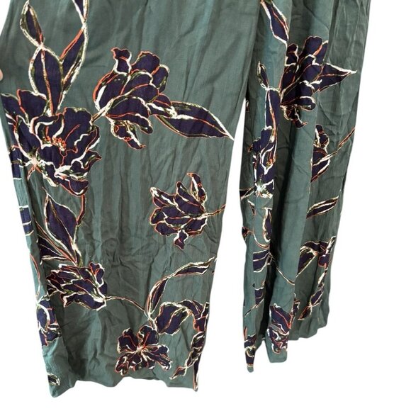 O’Neill Kendal Floral Jumpsuit Women’s XS VNeck Tie Waist Resortwear White Lotus - Picture 5 of 9